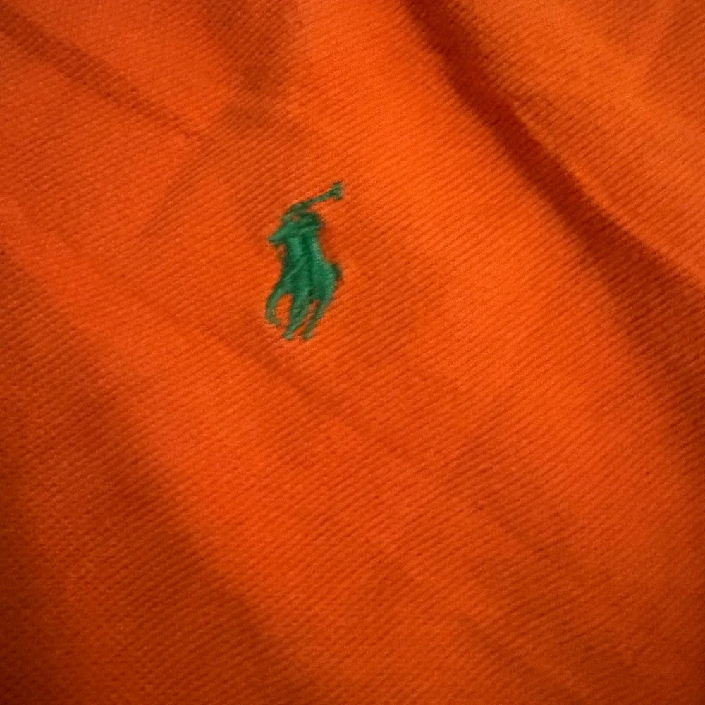 Polo Ralph Lauren Mens Orange Short Sleeve Cotton Pique Polo Shirt Size L